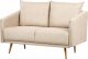 Beliani Sofa 2-osobowa welurowa beżowa MAURA Lumarko! 4