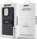 DKNY DKHCP15LPRTHSLK iPhone 15 Pro 6.1" czarny/black hardcase Leather Mono Stripe & Metal Logo 7
