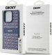 DKNY DKHCP15LPRTHSLB iPhone 15 Pro 6.1" niebieski/blue hardcase Leather Mono Stripe & Metal Logo 8