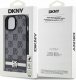 DKNY DKHCP15SPCPTSSK iPhone 15 / 14 / 13 6.1" czarny/black hardcase Leather Checkered Mono Pattern & Printed Stripes 8