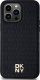 DKNY DKHMP14LPSHRPSK iPhone 14 Pro 6.1" czarny/black hardcase Leather Pattern Metal Logo MagSafe 1