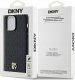DKNY DKHMP14LPSHRPSK iPhone 14 Pro 6.1" czarny/black hardcase Leather Pattern Metal Logo MagSafe 8