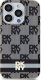 DKNY DKHMP14XHCPTSK iPhone 14 Pro Max 6.7" black hardcase IML Checkered Mono Pattern & Printed Stripes MagSafe 3