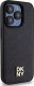DKNY DKHMP15LPSHRPSK iPhone 15 Pro 6.1" czarny/black hardcase Leather Pattern Monogram Metal Logo MagSafe 4