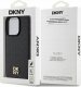 DKNY DKHMP15LPSHRPSK iPhone 15 Pro 6.1" czarny/black hardcase Leather Pattern Monogram Metal Logo MagSafe 8