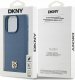 DKNY DKHMP15LPSHRPSB iPhone 15 Pro 6.1" niebieski/blue hardcase Leather Monogram Pattern Metal Logo MagSafe 8