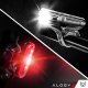 Alogy Lampka rowerowa 2w1 przód + tył wodoodporna IPX4 LED przednia tylna USB światło oświetlenie rowerowe zestaw lampek Alogy 10