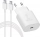 Ładowarka Samsung Oryginalna Ładowarka sieciowa USB-C Samsung 25W + Kabel Type C 180cm Premium Super Fast Charge Zestaw Biała 14