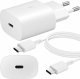 Ładowarka Samsung Oryginalna Ładowarka sieciowa USB-C Samsung 25W + Kabel Type C 180cm Premium Super Fast Charge Zestaw Biała 15