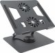 Alogy Podstawka stojak stolik pod laptopa 17.3" regulowana 360 chłodząca składany Aluminium 25x21.7cm Alogy Grafitowy 3
