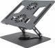 Alogy Podstawka stojak stolik pod laptopa 17.3" regulowana 360 chłodząca składany Aluminium 25x21.7cm Alogy Grafitowy 4