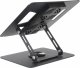 Alogy Podstawka stojak stolik pod laptopa 17.3" regulowana 360 chłodząca składany Aluminium 25x21.7cm Alogy Grafitowy 6