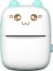 Drukarka etykiet Hurtel Mini Kot drukarka termiczna do etykiet ściąg z telefonu Bluetooth Fun Print niebieska Mini Kot drukarka termiczna do etykiet ściąg z telefonu Bluetooth Fun Print niebieska 4