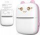 Drukarka etykiet Hurtel Mini Kot drukarka termiczna do etykiet ściąg z telefonu Bluetooth Fun Print różowa Mini Kot drukarka termiczna do etykiet ściąg z telefonu Bluetooth Fun Print różowa 1