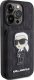 Karl Lagerfeld Karl Lagerfeld KLHCP15XSAKKNSCK iPhone 15 Pro Max 6.7" czarny/black hardcase Saffiano Cardslots and Stand Monogram Ikonik Patch 1
