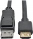 Adapter AV Eaton Tripp Lite Series DisplayPort 1.2 to HDMI Active Adapter Cable (M/M), 4K 60 Hz, Gripping HDMI Plug, HDCP 2.2, 6 ft. (1.8 m) - Adapter kablowy - DisplayPort męski zu HDMI męski - 1.83 m - czarny - aktywny, 4K wsparcie 1