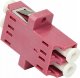 Adapter AV Digitus Digitus Adapter światłowodowy LC/LC, duplex, wielomodowy OM4, ceramiczna ferrula, różowy 1