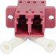 Adapter AV Digitus Digitus Adapter światłowodowy LC/LC, duplex, wielomodowy OM4, ceramiczna ferrula, różowy 2