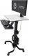 Ergotron ERGOTRON WorkFit-C Steh-Sitz-Arbeitsplatz Dual HD Fahrwagen bis 61cm 24Zoll Displays 14,7kg.Anhebung bis 63cm VESA 75x75 100x100mm 1
