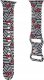 Sourcing Hello Kitty HKAWMSDIEZK Apple Watch Strap 38/40/41mm black/black strap Silicone Bows & Stripes 1