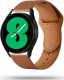 Tech Craft Skórzana bransoleta Samsung Galaxy Watch 4 / 5 / Classic / 5 Pro / 6 / 6 Classic jasny brąz 1