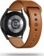 Tech Craft Skórzana bransoleta Samsung Galaxy Watch 4 / 5 / Classic / 5 Pro / 6 / 6 Classic jasny brąz 1