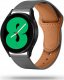 Tech Craft Skórzana bransoleta Samsung Galaxy Watch 4 / 5 / Classic / 5 Pro / 6 / 6 Classic szara 1