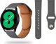 Tech Craft Skórzana bransoleta Samsung Galaxy Watch 4 / 5 / Classic / 5 Pro / 6 / 6 Classic szara 2