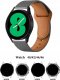 Tech Craft Skórzana bransoleta Samsung Galaxy Watch 4 / 5 / Classic / 5 Pro / 6 / 6 Classic szara 3