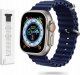 Tech Craft Gumowa opaska Apple Watch (42 / 44 / 45 / 49 mm) navy 1