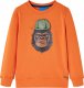 vidaXL Bluza dziecięca, ciemnopomarańczowa, 128 1