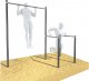 UnderFit Drążek ogrodowy do podciągania z poręczami OCYNK Street workout UNDERFIT UF9880 1