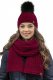 Vivisence Vivisence 7016Kmpl bordowy UNI Komplet czapka+szalik 1