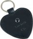 Breloczek Stefania Skórzany brelok serce "kocham cię" z czarnym kryształem swarovskiego 1