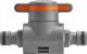 Gardena Gardena Coupling with Flow-Control Valve, valve, Drip irrigation system, Plastic, Grey, Orange, Male/Male, 1 pc(s) 3