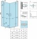 Rea Kabina Prysznicowa REA Hugo Double 90x100 Złota Szczotkowana 7
