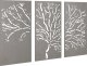 vidaXL Ogrodowa dekoracja ścienna, 3 cz., 105x55 cm, stal kortenowska 3