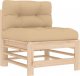 vidaXL vidaXL Siedziska środkowe z poduszkami, 2 szt., lite drewno sosnowe 4