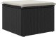 vidaXL Stołek ogrodowy z poduszką, czarny, 55x55x37 cm, polirattan 6