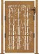 vidaXL vidaXL Furtka ogrodowa, 105x130 cm, stal kortenowska, motyw bambusa 4
