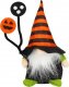 Springos Skrzat 20 cm ozdoba świąteczna krasnal na Halloween gnom z pomarańczowo-czarną czapeczką UNIWERSALNY 1