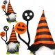 Springos Skrzat 20 cm ozdoba świąteczna krasnal na Halloween gnom z pomarańczowo-czarną czapeczką UNIWERSALNY 7