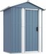 vidaXL vidaXL Szopa ogrodowa, szara, 126x97,5x177 cm, stal galwanizowana 1
