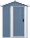 vidaXL vidaXL Szopa ogrodowa, szara, 126x97,5x177 cm, stal galwanizowana 2