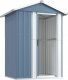vidaXL vidaXL Szopa ogrodowa, szara, 126x97,5x177 cm, stal galwanizowana 3