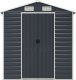 vidaXL vidaXL Szopa ogrodowa, antracytowa, 191x725x198 cm, stal galwanizowana 4