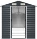 vidaXL vidaXL Szopa ogrodowa, antracytowa, 191x725x198 cm, stal galwanizowana 5