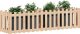 vidaXL Rabata ogrodowa z płotkiem, 200x50x50 cm, drewno sosnowe 3