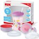 NUK NUK Trinklernset mit drei Trinkaufsätzen lila/rosa 1
