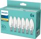 Philips Philips LED Lamp E14 4-pack candle     40W 2700K 3